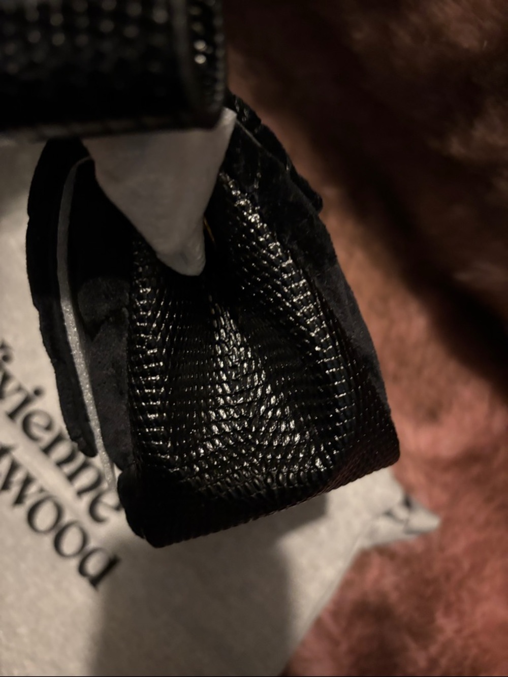 Vivienne Westwood velvet small Hazel bag - Picture 4 of 11